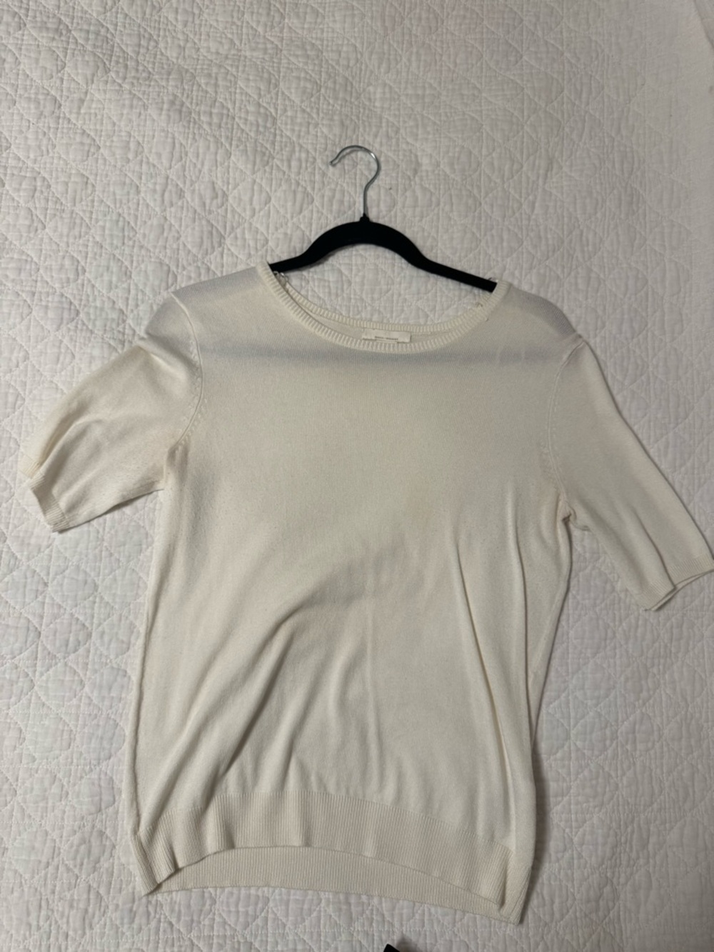 H&M Cream Crewneck Knit Top